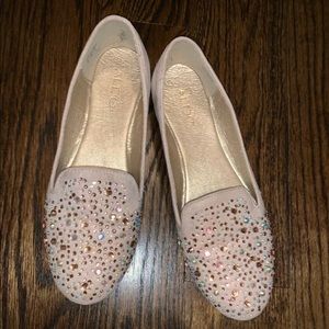 Aldo Nude Studded Flats Size 7.5
